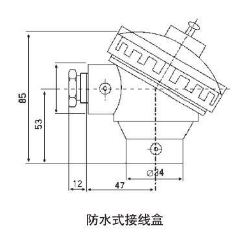 工業(yè)用熱電偶防水式接線(xiàn)盒圖